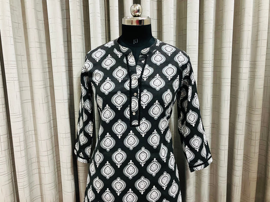 Bold Black Ethnic Co-ord Set