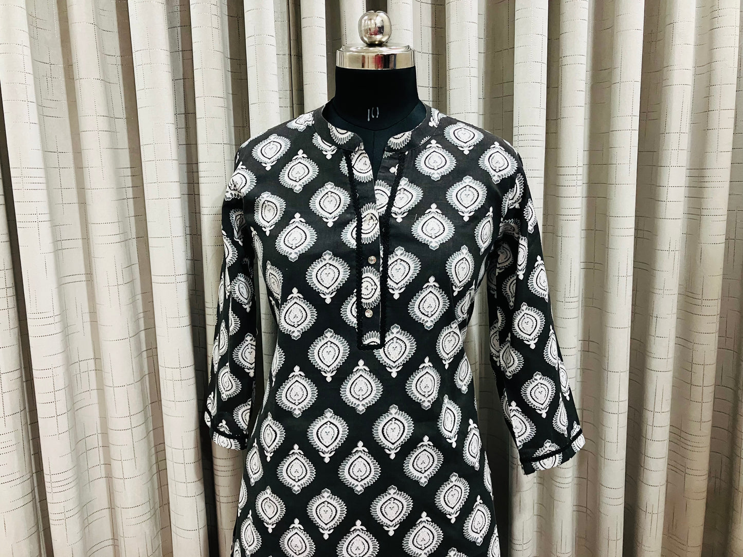 Bold Black Ethnic Co-ord Set