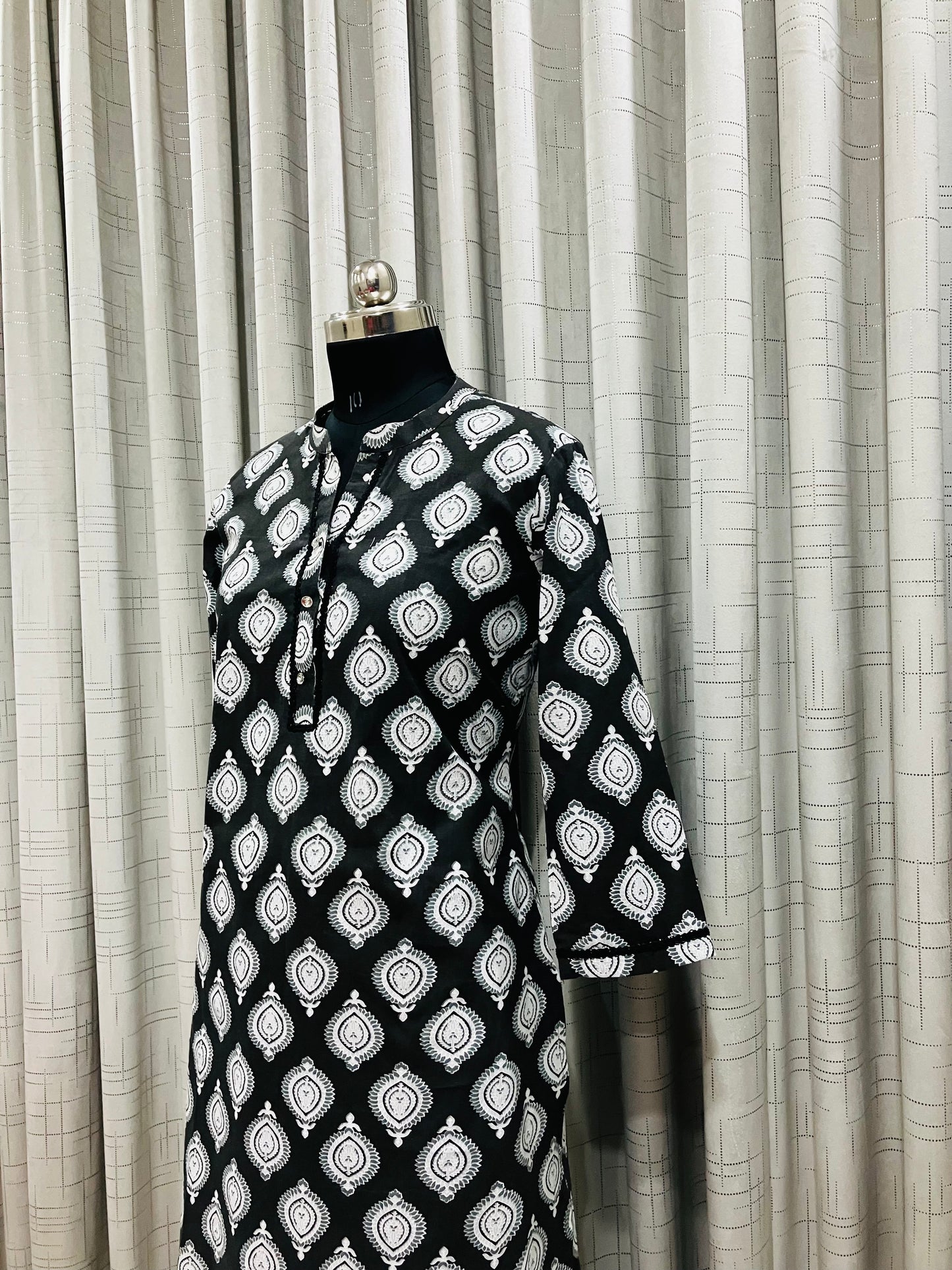 Bold Black Ethnic Co-ord Set