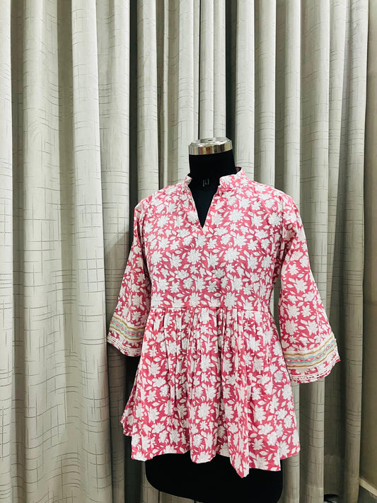 Floral flared kurti