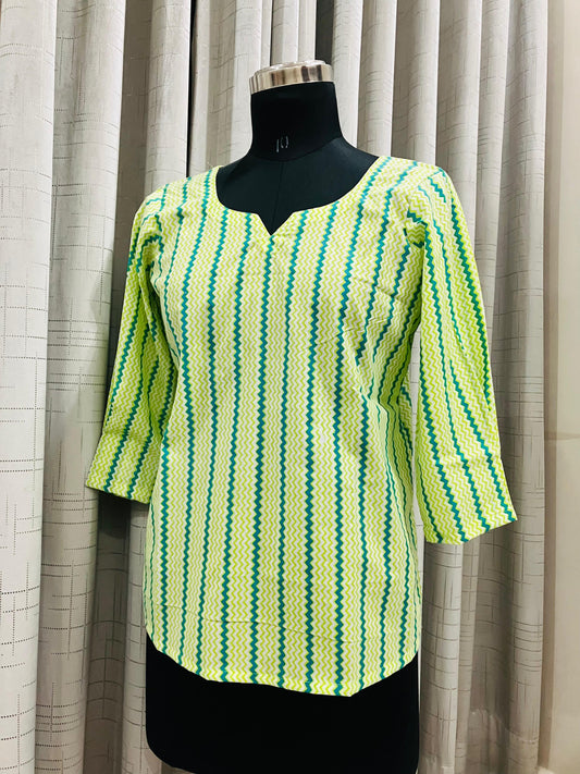 Lime Short Kurti
